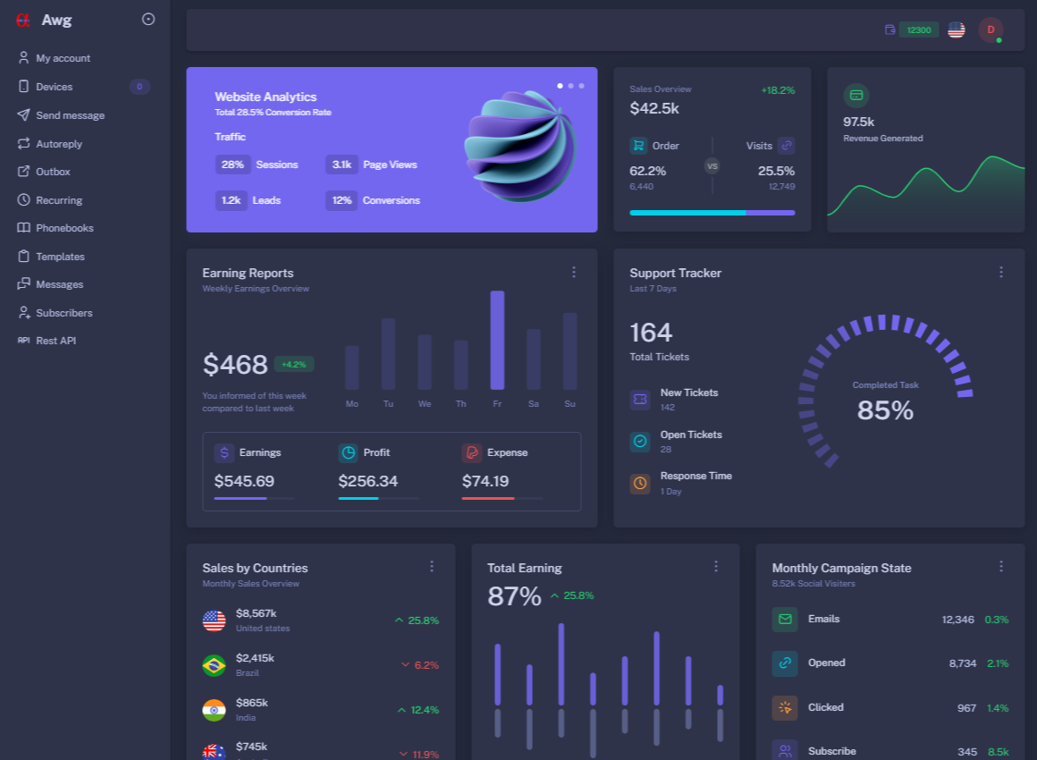 hero dashboard